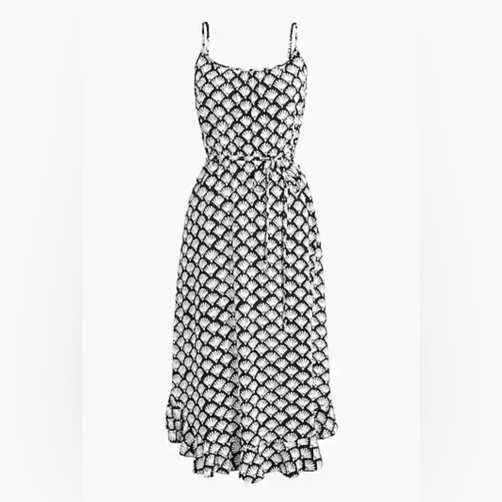 JCrew Petite Curved Hem Midi Dress